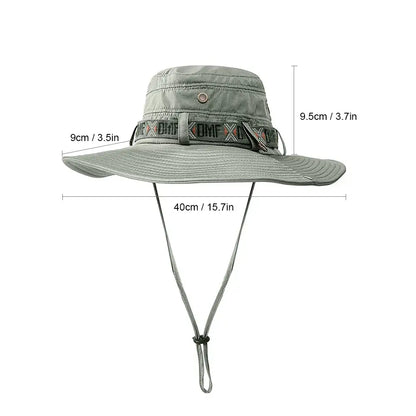 Lightweight sun protection fishing hats with adjustable chin strap for outdoor fishing adventures