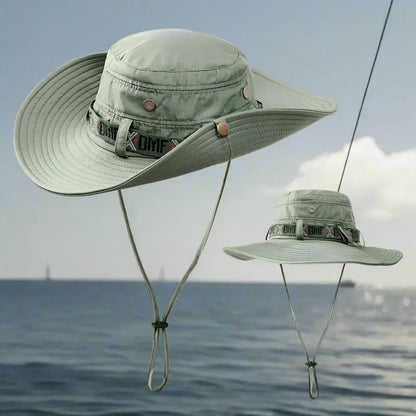Lightweight sun protection fishing hats with adjustable straps for outdoor adventures
