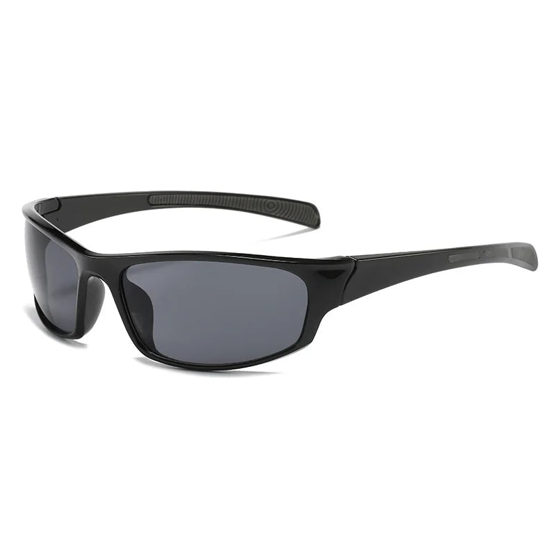 Sleek black UV protection fishing glasses with polarized lenses for outdoor use