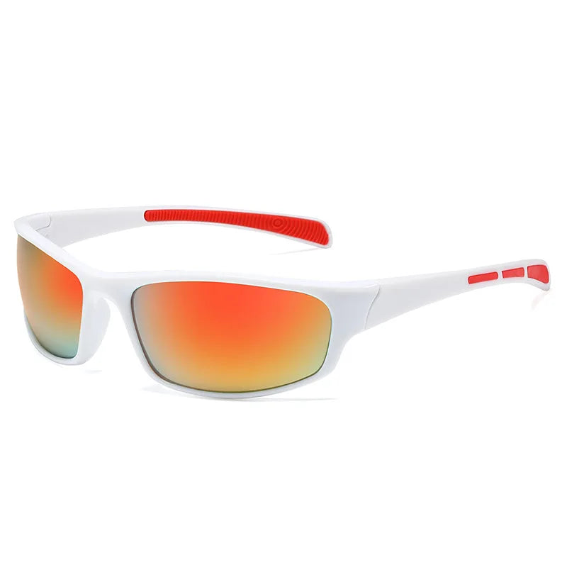 Stylish UV protection fishing glasses with red accents for enhanced outdoor visibility