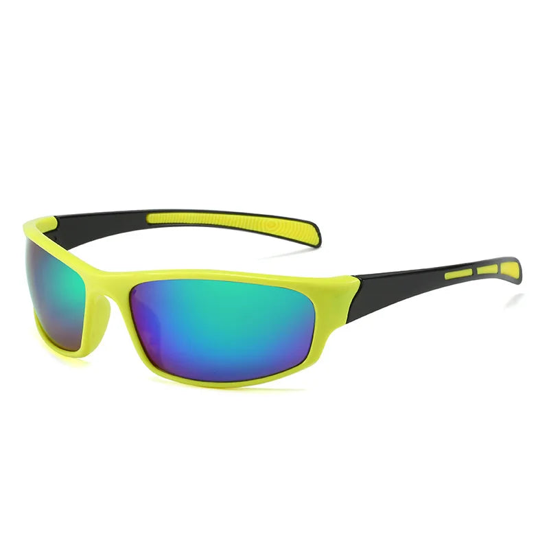 Stylish UV protection fishing glasses with mirror lenses and flexible frame for outdoor anglers