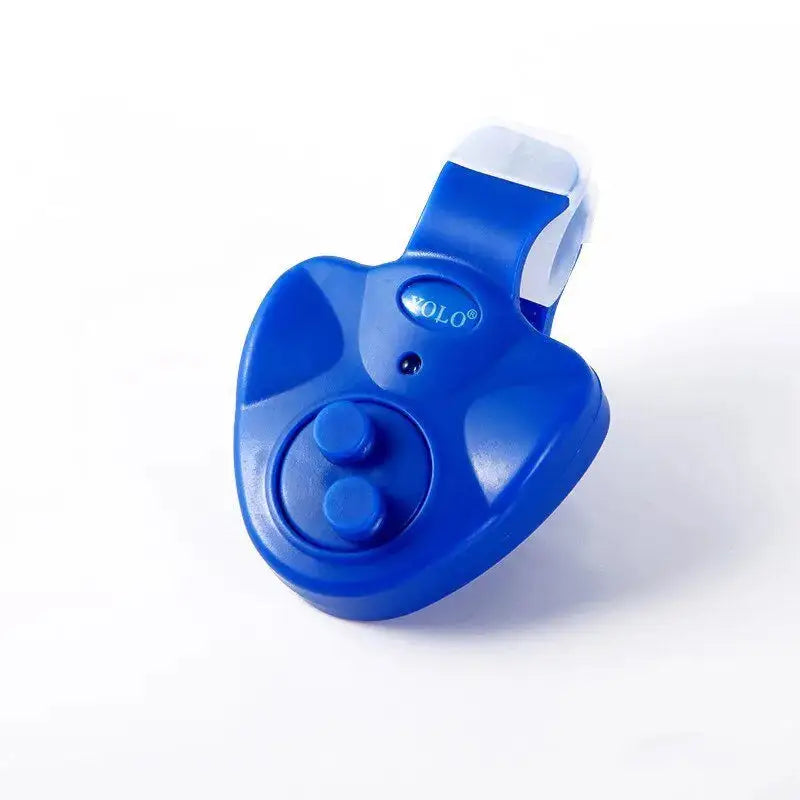 Audible fishing alarm in blue for signaling bites during fishing trips