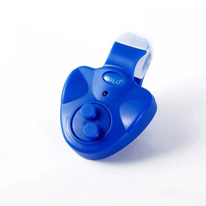 Audible fishing alarm in blue for signaling bites during fishing trips